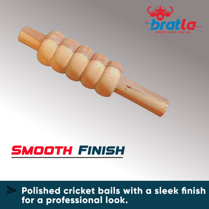 CBB Cricket Stumps Wicket Bails Heavy Duty Set of 4 Standard Size