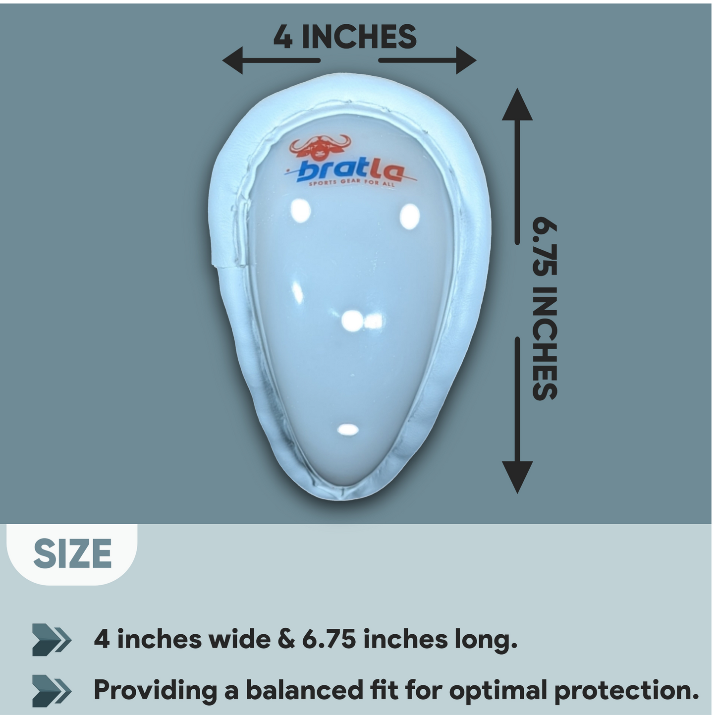 Bratla Pro Cricket Abdominal Guard Slip-in Groin Protector Adult