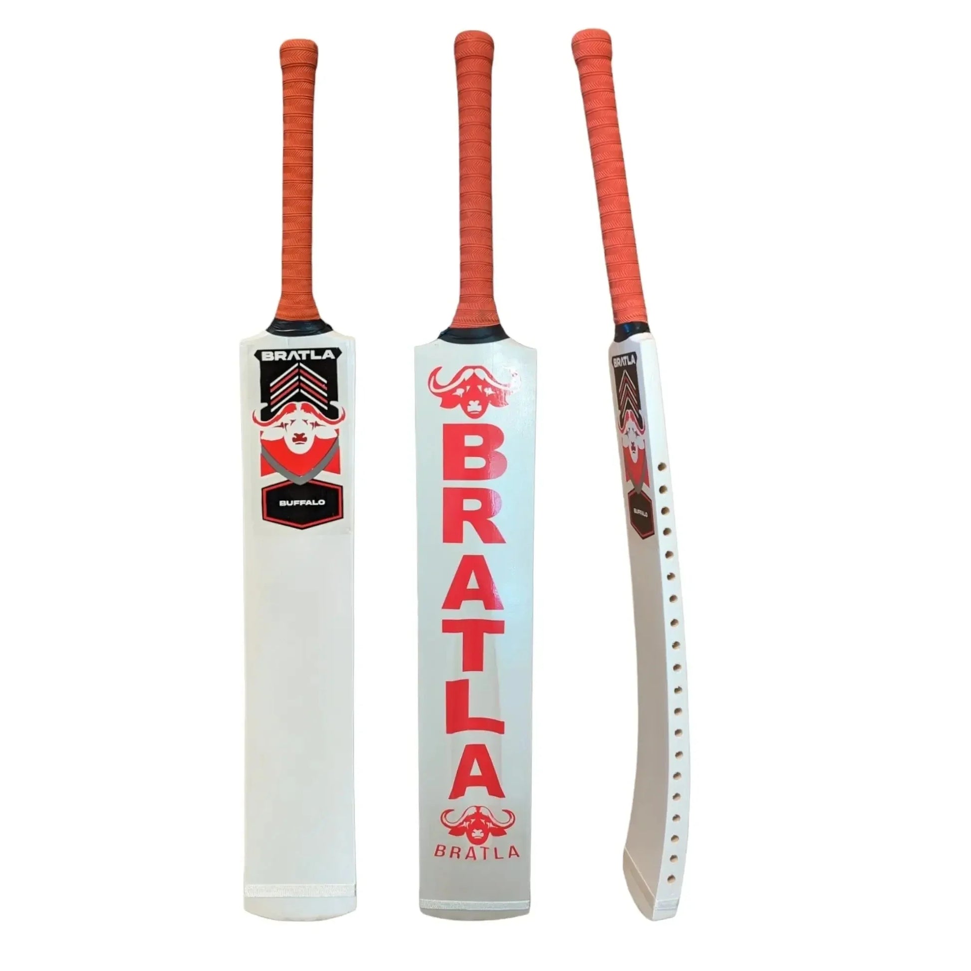 Bratla Buffalo Cricket Bat for Tape Tennis Soft Ball For Adult Lightweight Curved Profile - BATS - SOFTBALL