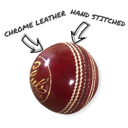 Bratla Club Cricket Ball Leather Hard Ball for Junior & Senior - BALL - 4 PCS LEATHER