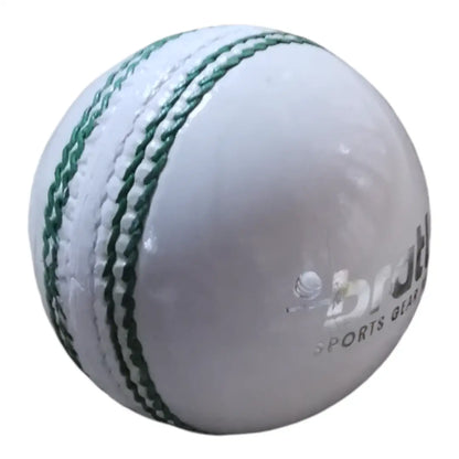 Bratla Club Cricket Ball White Leather Hard Ball for Junior & Senior Pack of 6 - BALL - 4 PCS LEATHER