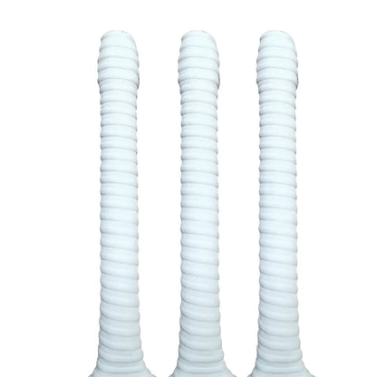 Bratla Coil Cricket Bat Rubber Grip Pack of 3 - White - Cricket Bat Grip