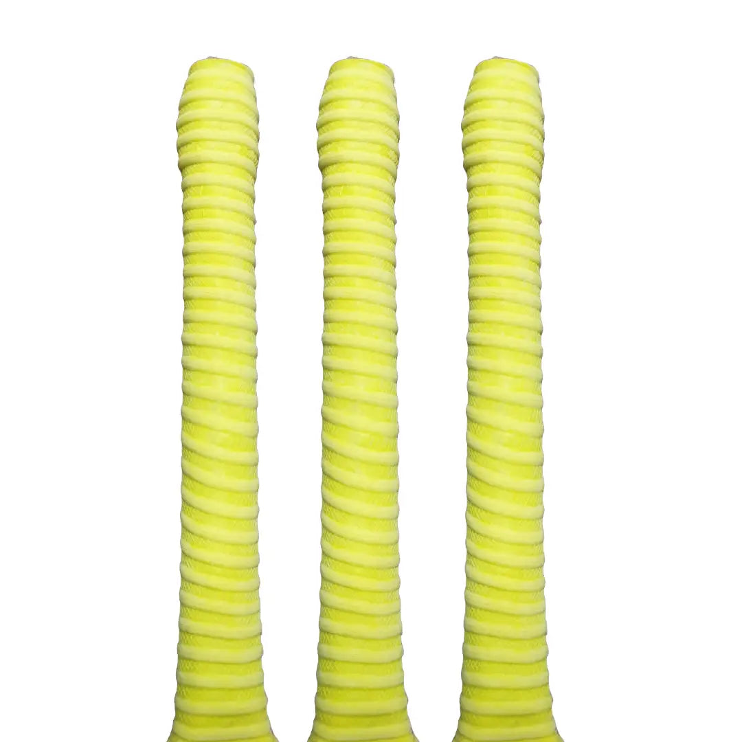 Bratla Coil Cricket Bat Rubber Grip Pack of 3 - Yellow - Cricket Bat Grip