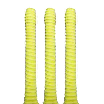 Bratla Coil Cricket Bat Rubber Grip Pack of 3 - Yellow - Cricket Bat Grip