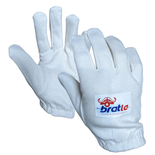 Bratla Cricket Batting Gloves Inner Pro Full Cotton | Premium Quality - GLOVE - BATTING INNER