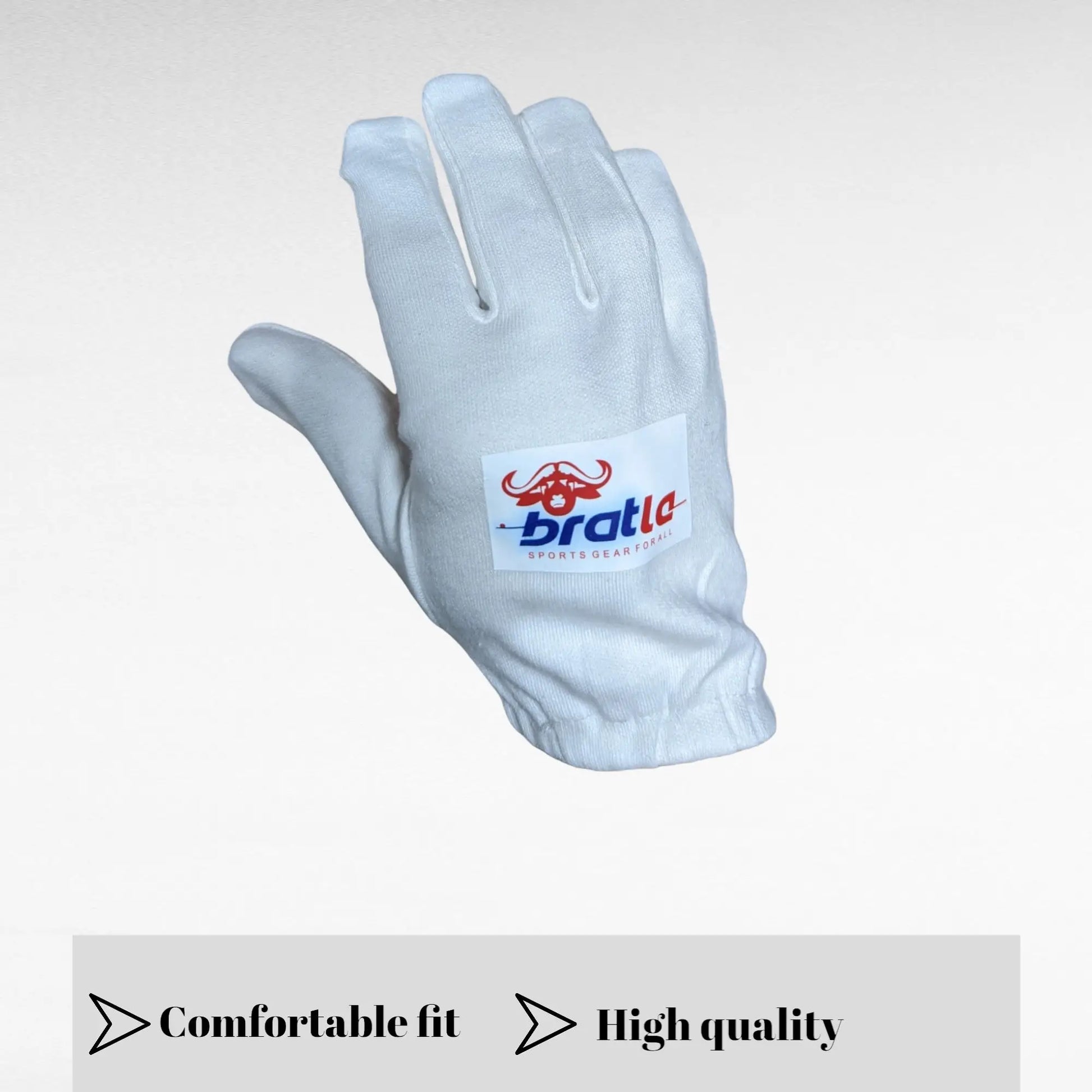 Bratla Cricket Batting Gloves Inner Pro Full Cotton | Premium Quality - GLOVE - BATTING INNER