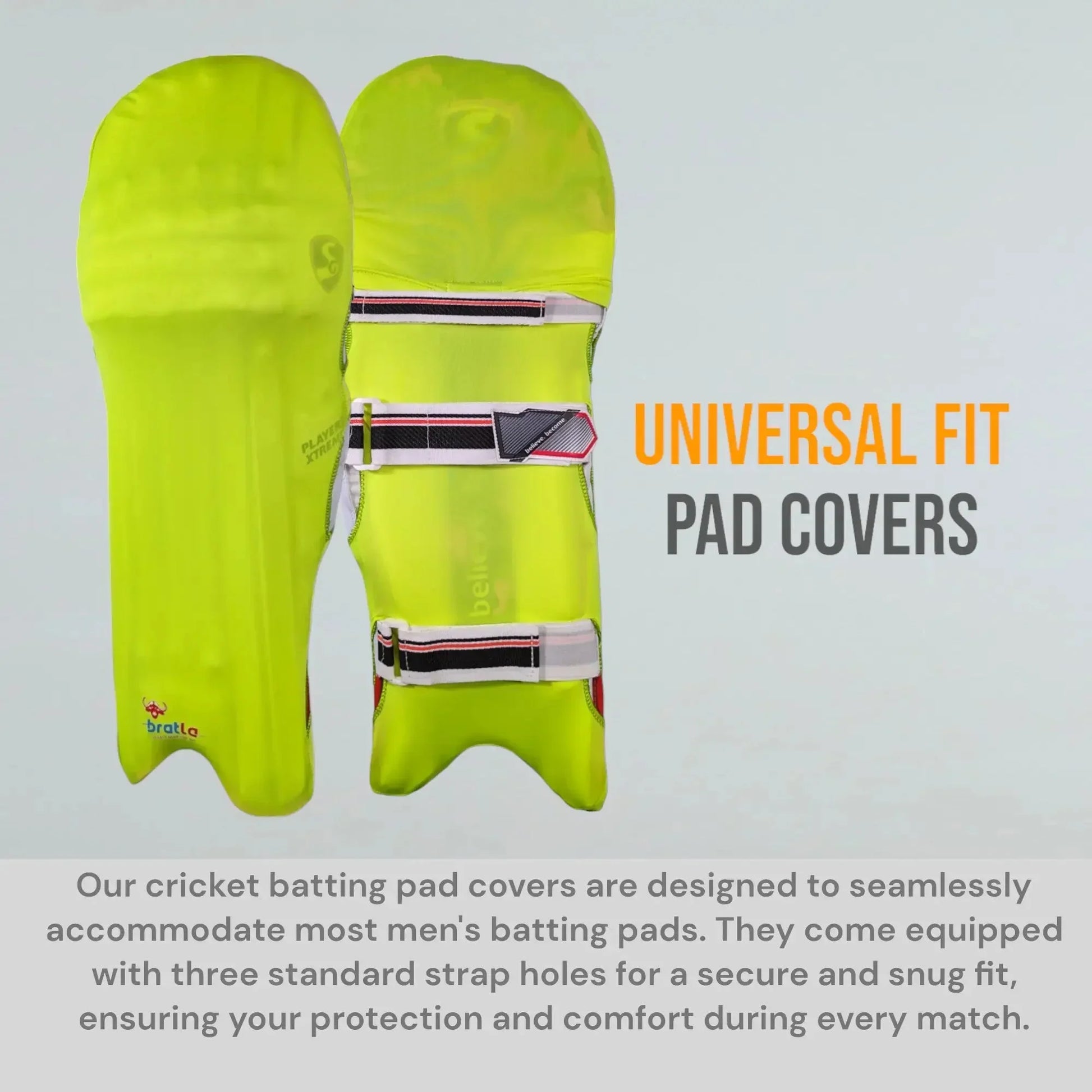 Bratla Cricket Batting Pad Covers Fit Neatly Easily Put On - PADS - BATTING COVER