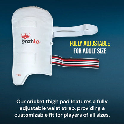 Bratla Cricket Club Thigh Guard Pad Protector Foam Padded Super Lightweight - BODY PROTECTORS - THIGH GUARD