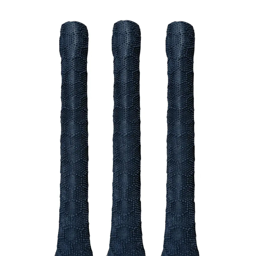 Bratla Hex Cricket Bat Rubber Grip Pack of 3 - Black - Cricket Bat Grip