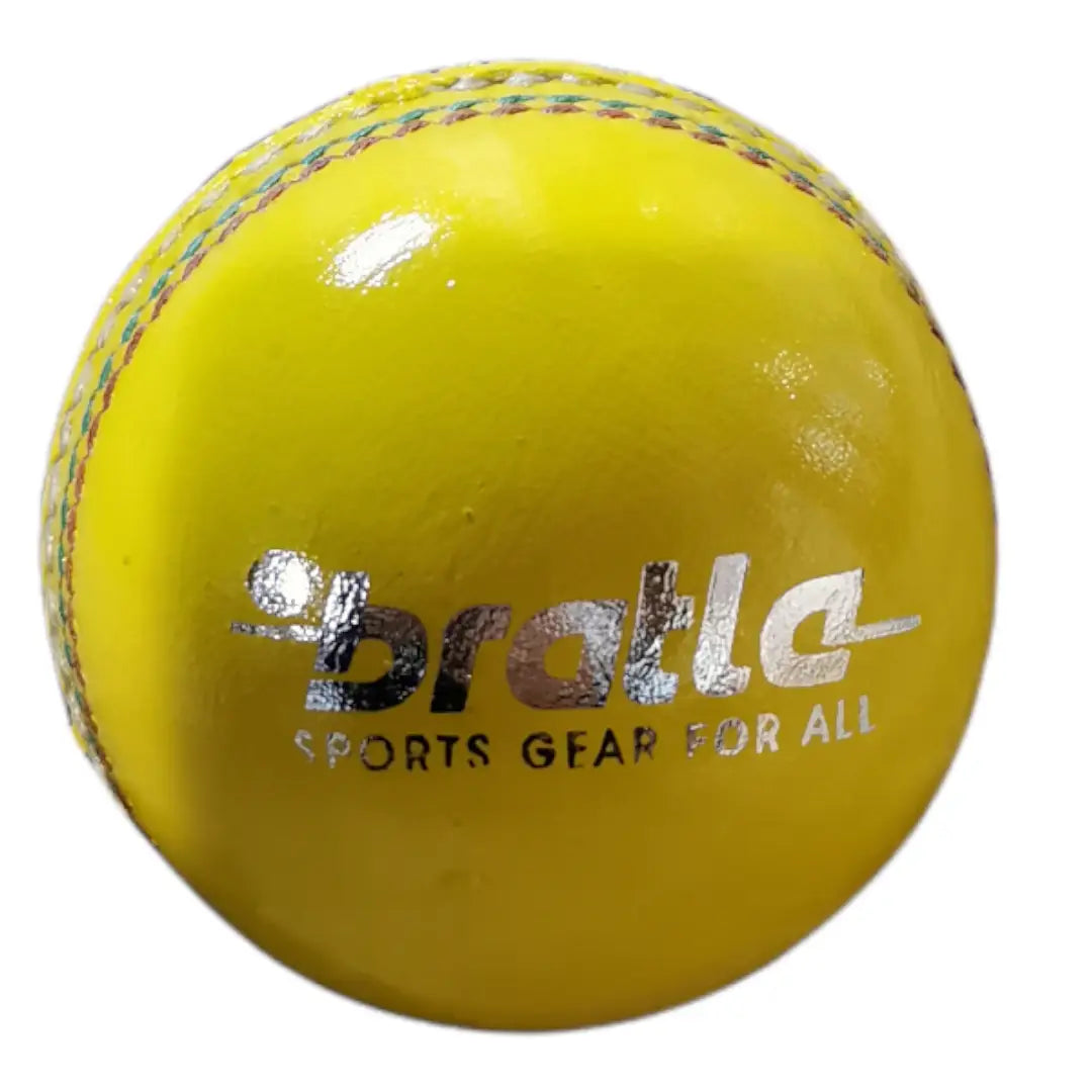 Bratla Indoor Cricket Ball Yellow Lightweight Specifically Designed for Indoor Games - Yellow - BALL - INDOOR