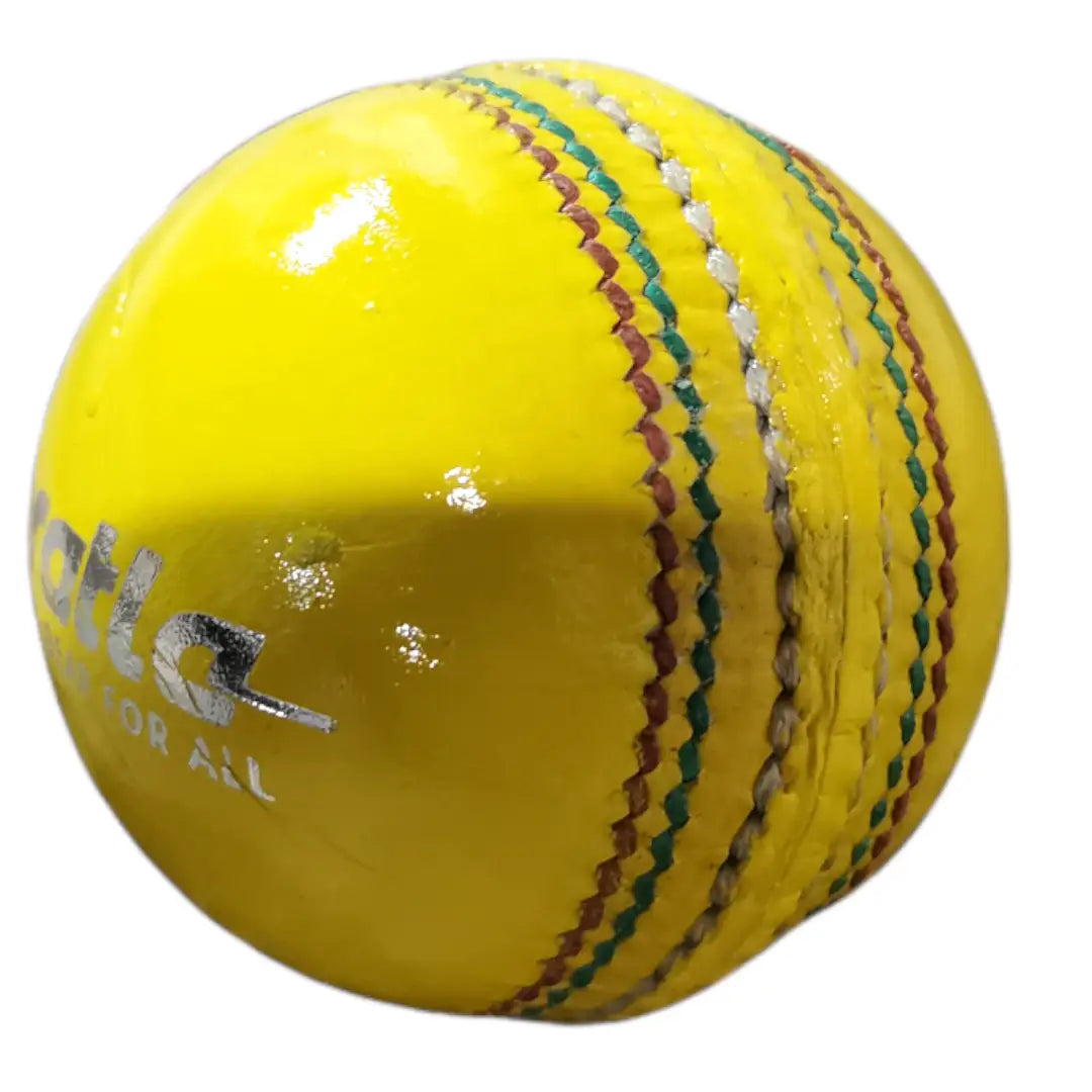 Bratla Indoor Cricket Ball Yellow Lightweight Specifically Designed for Indoor Games - Yellow - BALL - INDOOR