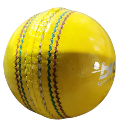 Bratla Indoor Cricket Ball Yellow Lightweight Specifically Designed for Indoor Games Pack of 6 - Yellow - BALL - INDOOR