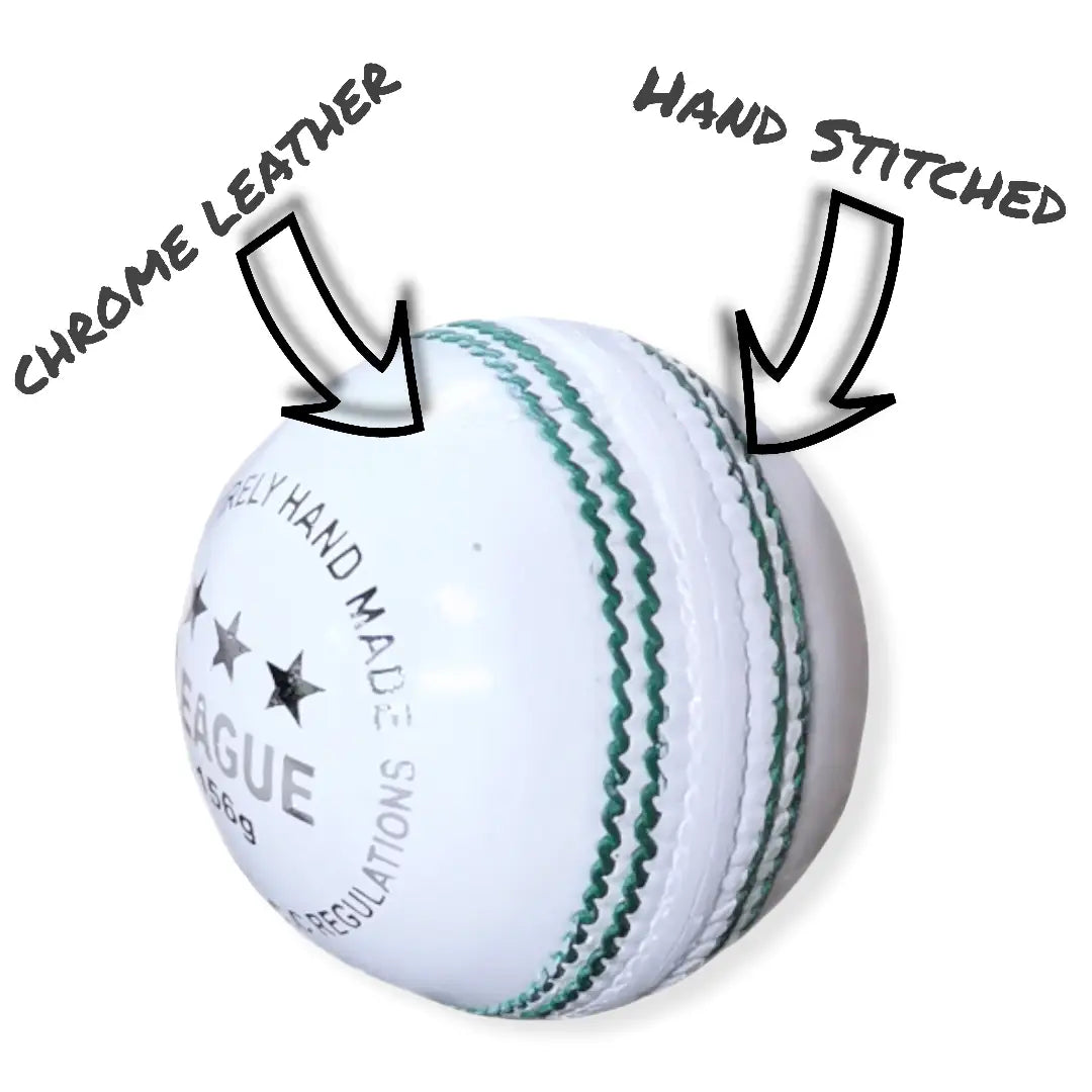 Bratla League Cricket Ball Leather Hard Ball Hand Stitched Senior - BALL - 4 PCS LEATHER