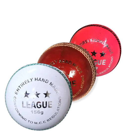 Bratla League Cricket Ball Leather Hard Ball Hand Stitched Senior - BALL - 4 PCS LEATHER