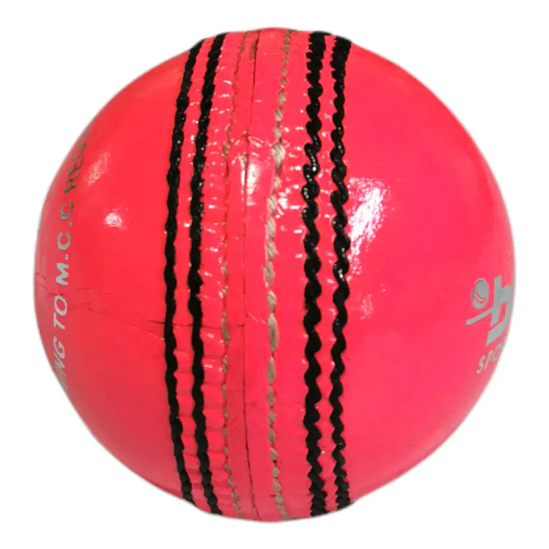 Bratla League Cricket Ball Pink Leather Hard Ball Hand Stitched Pack of 6 Senior - Pink / Senior - BALL - 4 PCS LEATHER