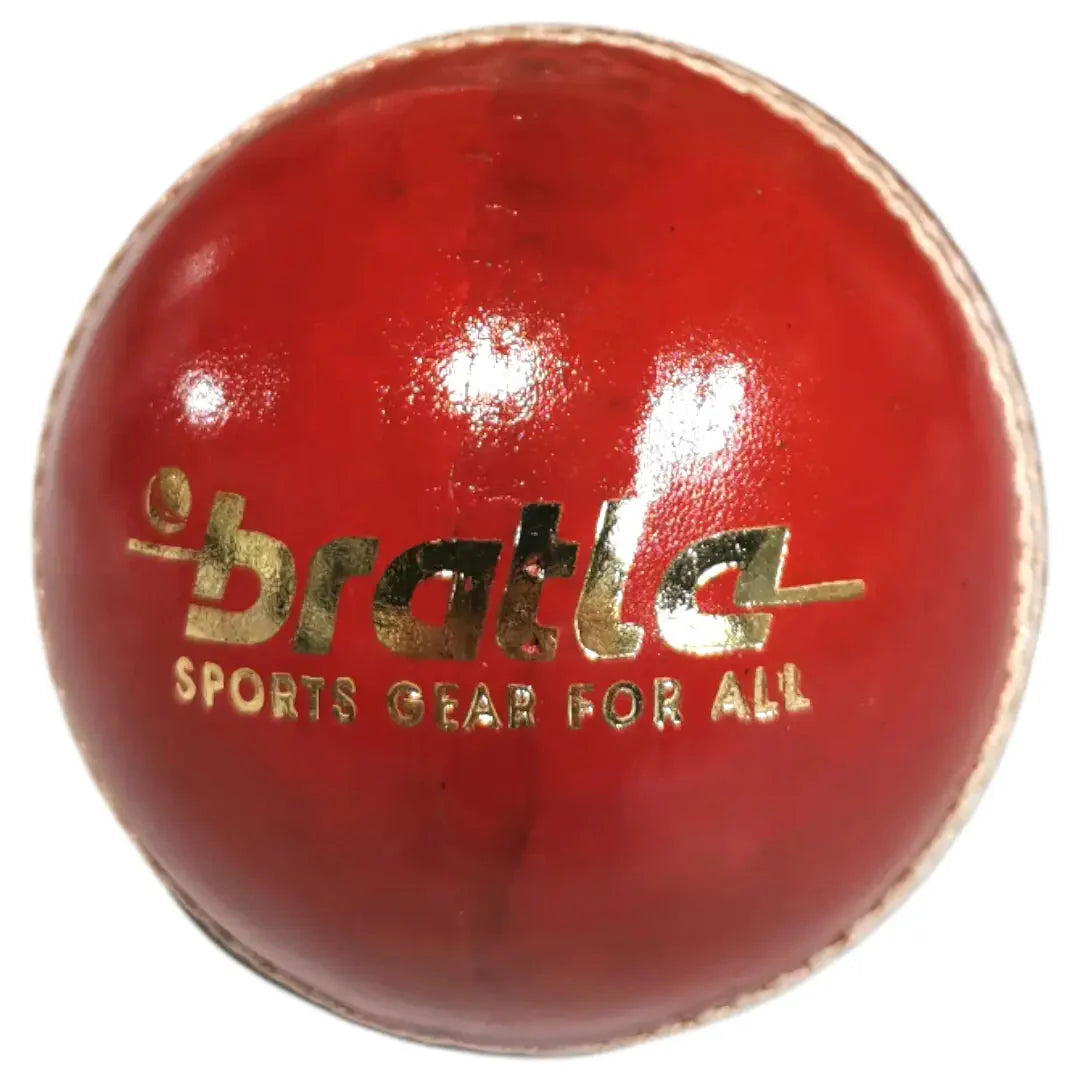 Bratla League Cricket Ball Red Leather Hard Ball Hand Stitched Pack of 6 Senior - Red / Senior - BALL - 4 PCS LEATHER