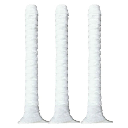 Bratla Players Cricket Bat Rubber Grip Pack of 3 - White - Cricket Bat Grip