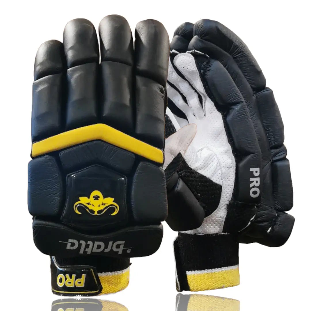 Bratla Pro Cricket Batting Gloves - Adult RH / Black - GLOVE - BATTING