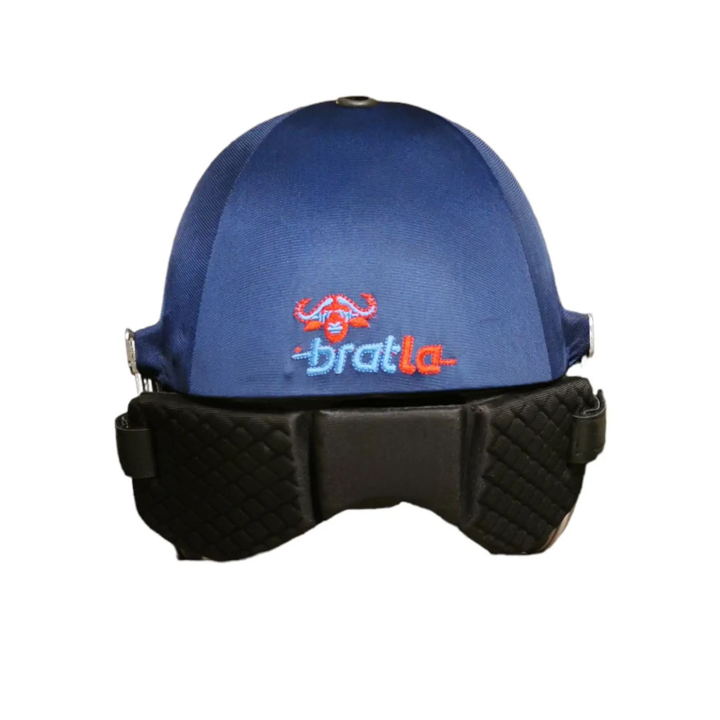 Bratla Cricket Helmet Navy With Extra Padding Neck guard Fixed Grille - HELMETS & HEADGEAR