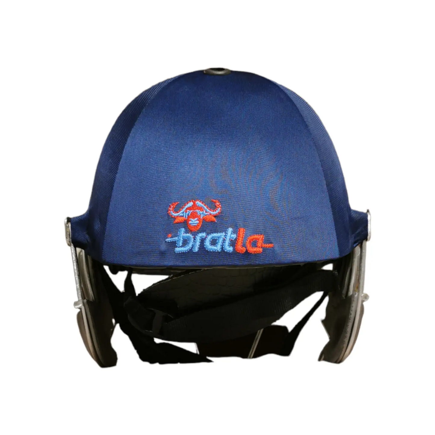 Bratla Cricket Helmet Navy With Extra Padding Neck guard Fixed Grille - HELMETS & HEADGEAR