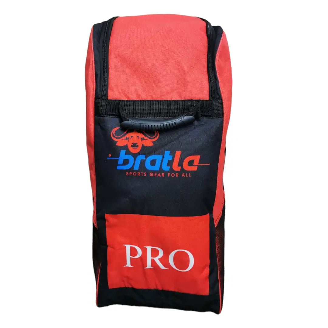 Bratla Pro Cricket Kit Bag Duffle for Junior Cricketers Black/Red - BAG - PERSONAL