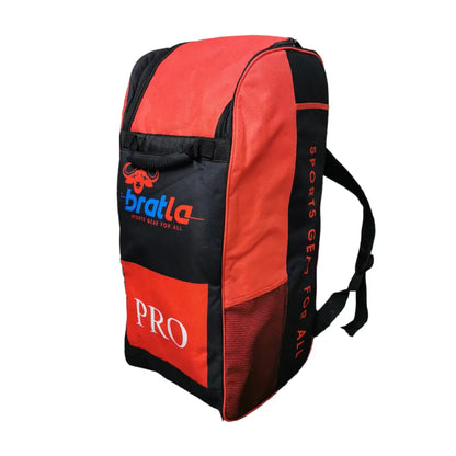 Bratla Pro Cricket Kit Bag Duffle for Junior Cricketers Black/Red - BAG - PERSONAL