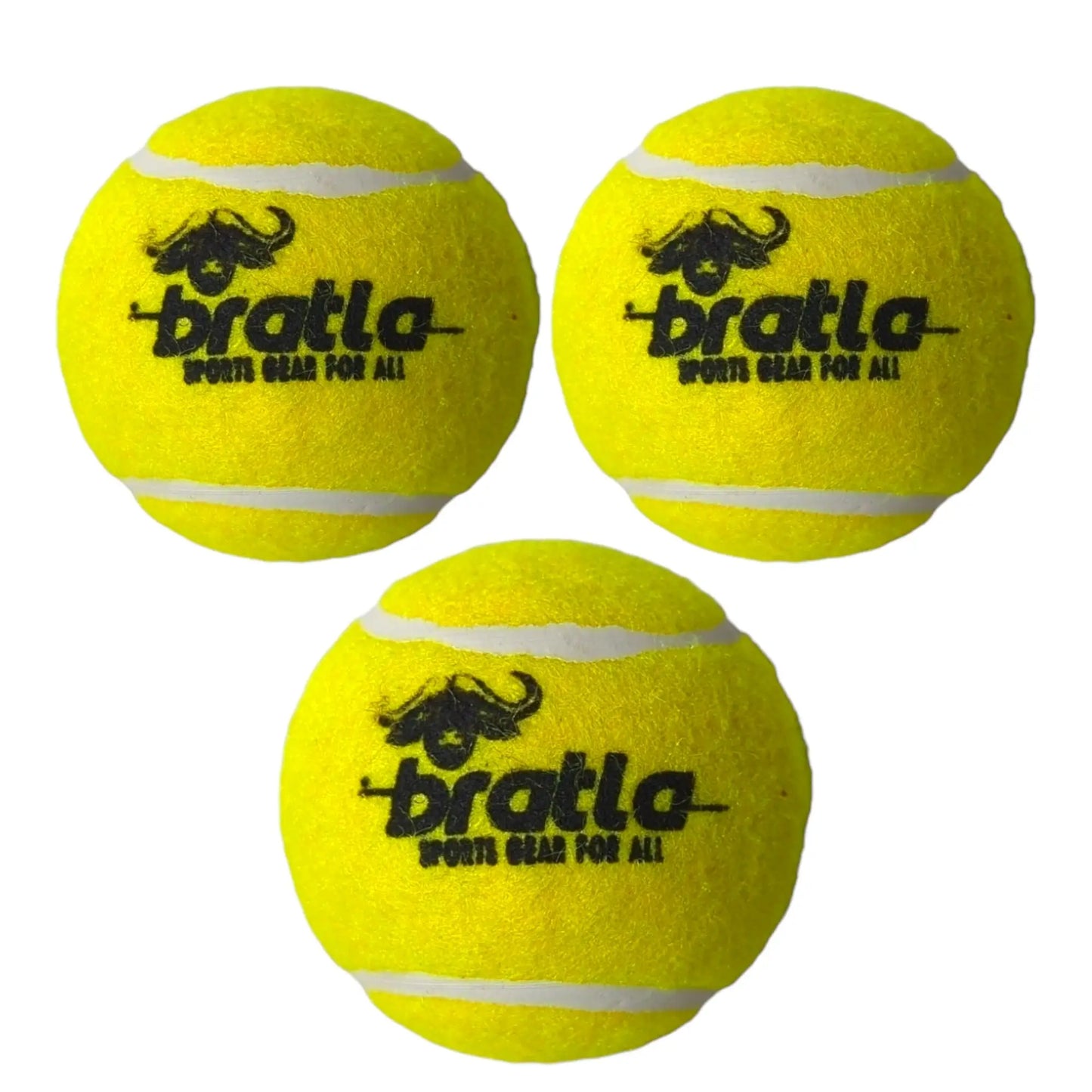 Bratla Pro Cricket Tennis Tape Ball Pack of 3 Lightweight - BALL - SOFTBALL