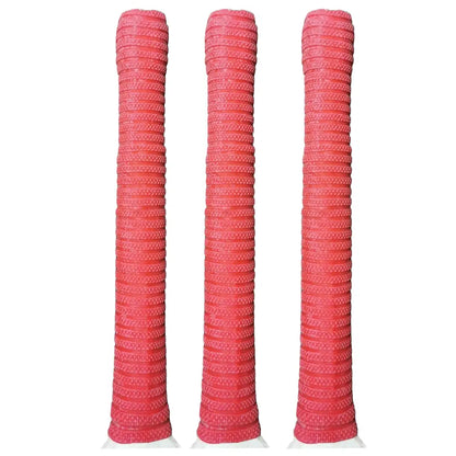 Bratla Pro Plus Cricket Bat Rubber Grip Pack of 3 - Red - Cricket Bat Grip