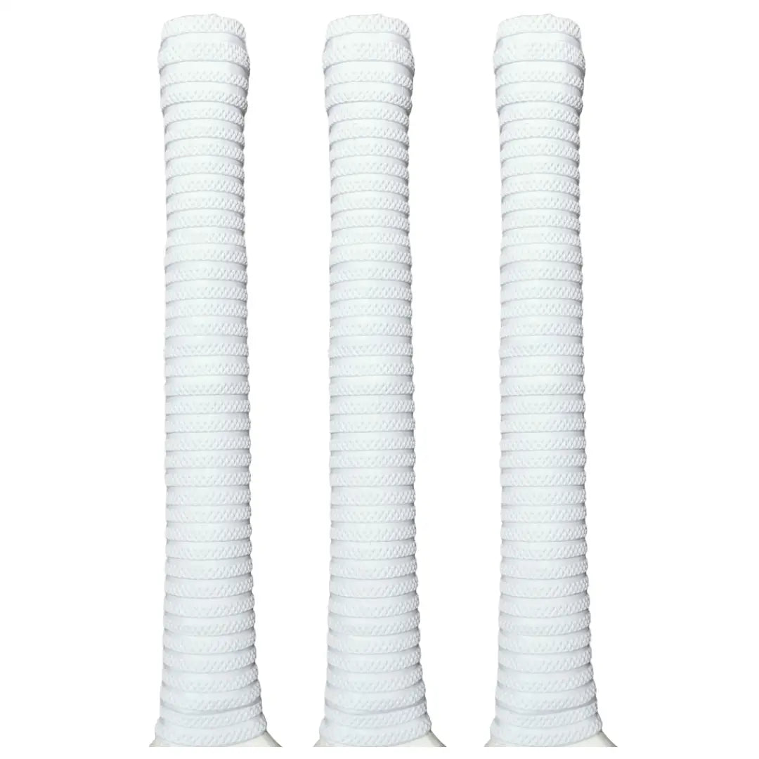 Bratla Pro Plus Cricket Bat Rubber Grip Pack of 3 - White - Cricket Bat Grip