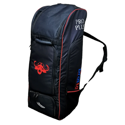 Bratla Pro Plus Cricket Kit Bag Duffle for Full Size Kit with 6 Pockets Black/Red - BAG - PERSONAL