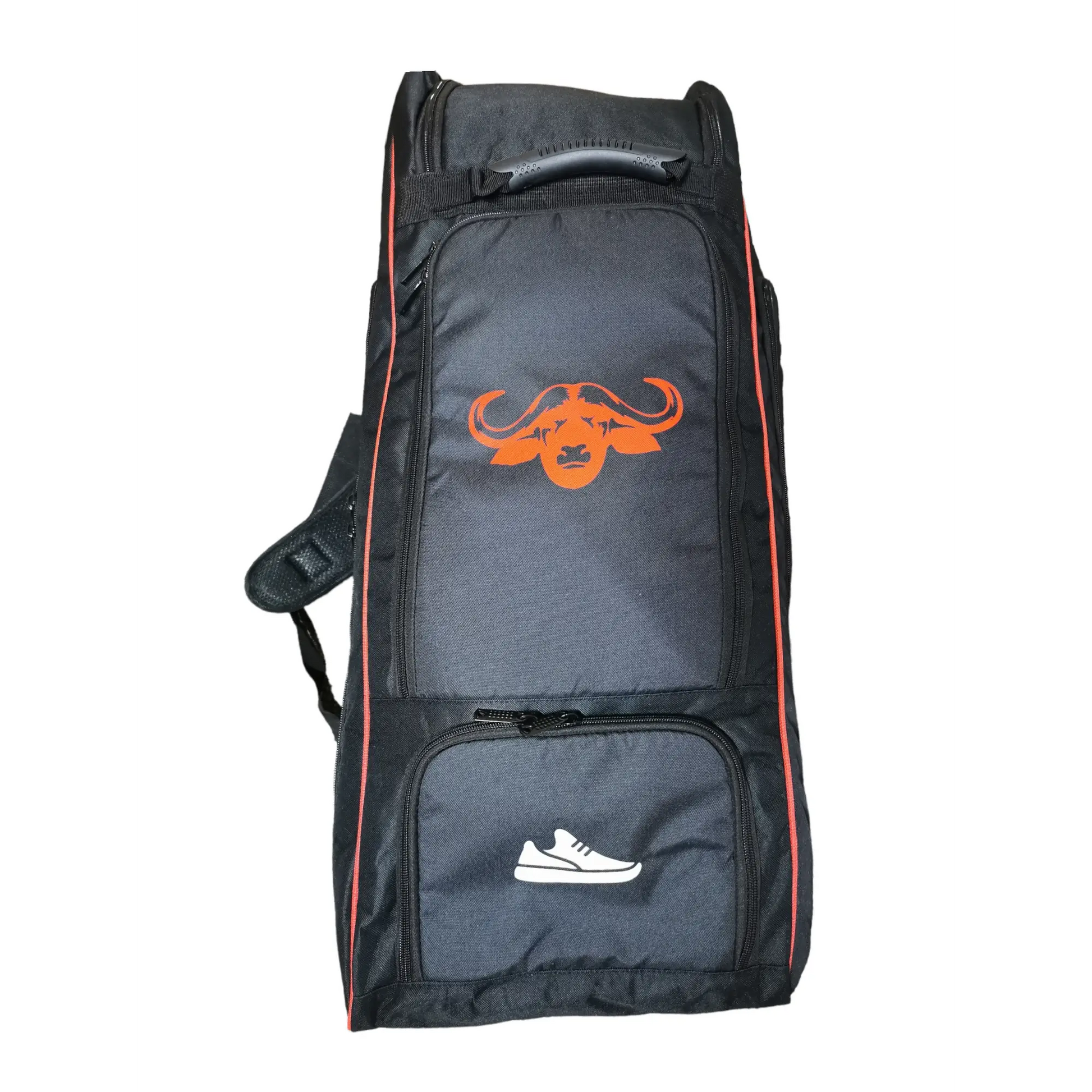 Bratla Pro Plus Cricket Kit Bag Duffle for Full Size Kit with 6 Pockets Black/Red - BAG - PERSONAL