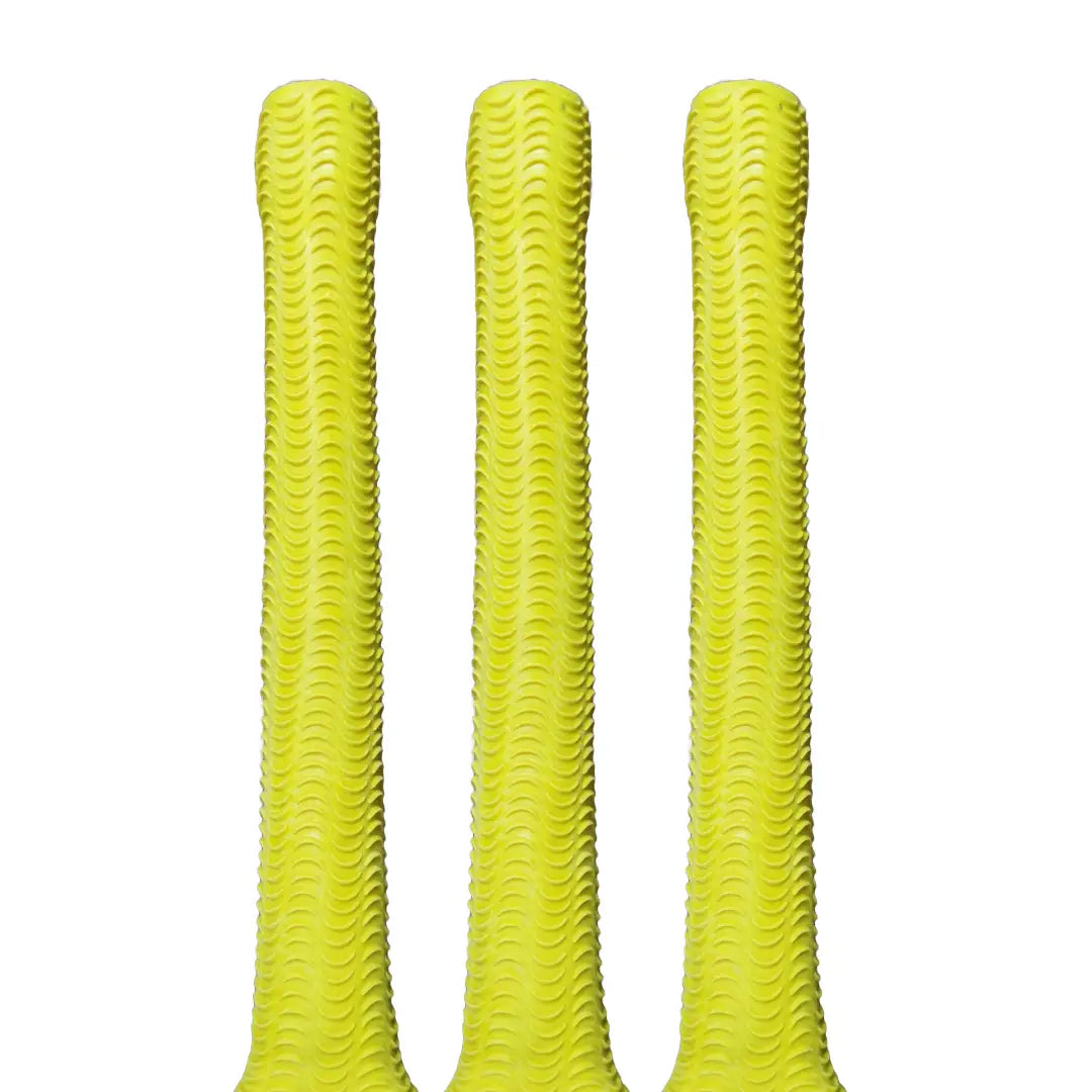 Bratla Ripple Wave Cricket Bat Rubber Grip Pack of 3 - Yellow - Cricket Bat Grip