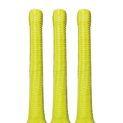 Bratla Ripple Wave Cricket Bat Rubber Grip Pack of 3 - Yellow - Cricket Bat Grip