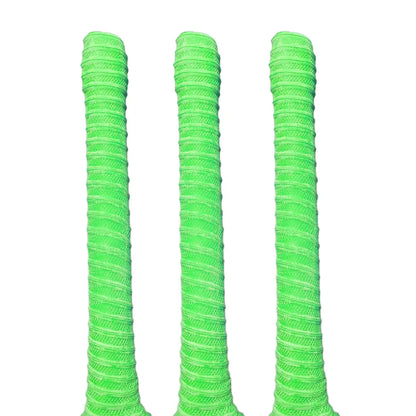 Bratla Spiral Cricket Bat Rubber Grip Pack of 3 - Green - Cricket Bat Grip