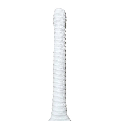 Bratla Spiral Cricket Bat Rubber Grip - White - Cricket Bat Grip