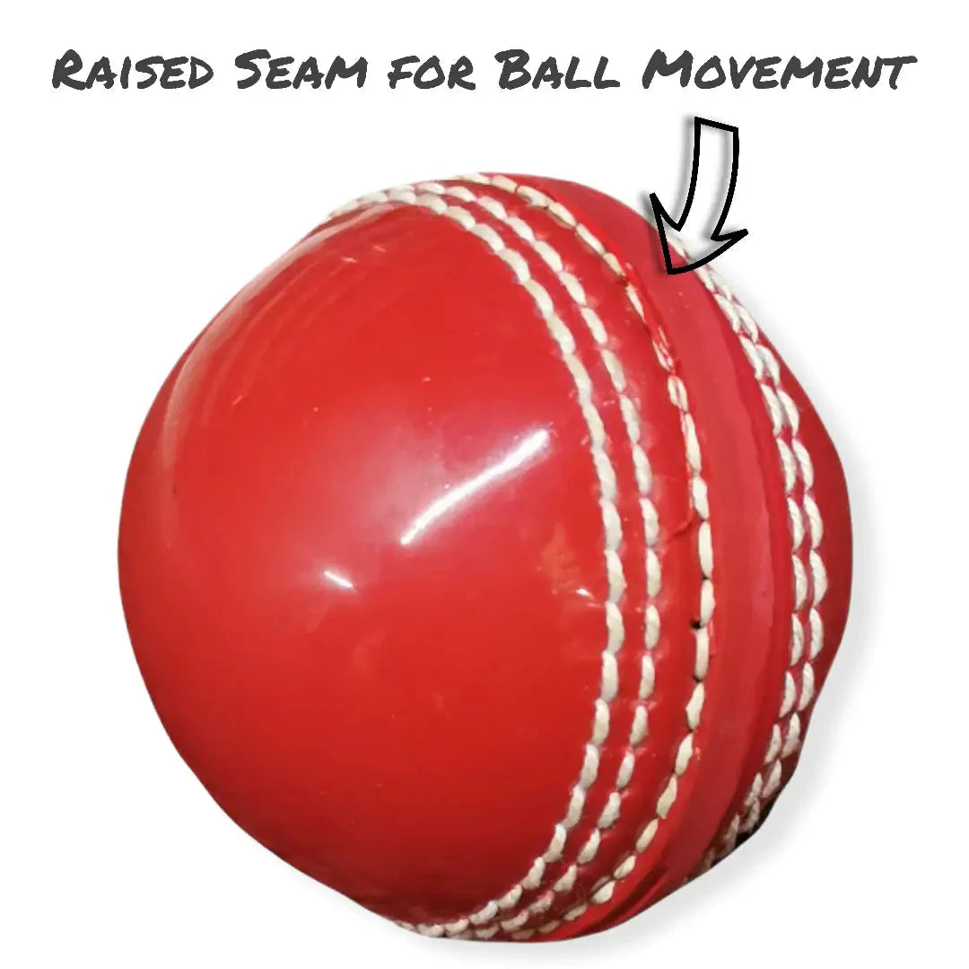 Bratla Training Cricket Ball PVC Red Ideal Skill Ball Lightweight Raised Seam - Senior / Red - BALL - TRAINING JUNIOR