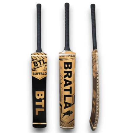 Bratla BTL Buffalo Adult Cricket Bat for Tape Ball & Tennis Ball Cricket - Full Size Popular Willow Tape Ball Cricket Bat for Street, Backyard, Practice & Match Play