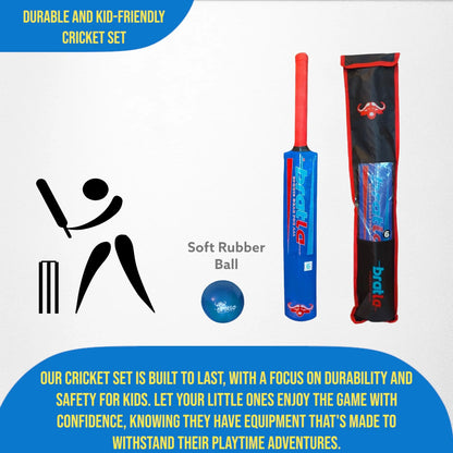 CBB Cricket Bat & Ball Set Blaster Perfect Plastic Starter Set Blue - BATS - CRICKET SETS