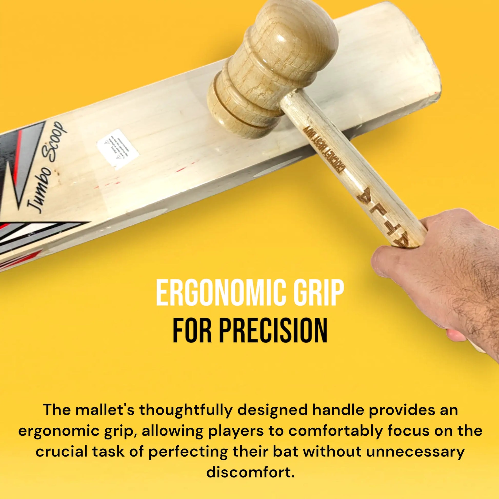 CBB Cricket Bat Mallet Wooden Pro Knocking Bat Hammer - Bat Mallet