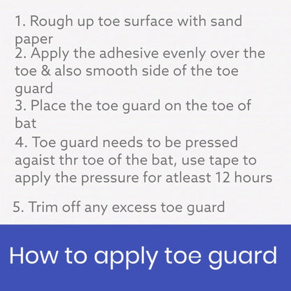 CBB Cricket Bat Toe Guard Protector Kit Prevents Damage to Toe - Bat Repair Kit