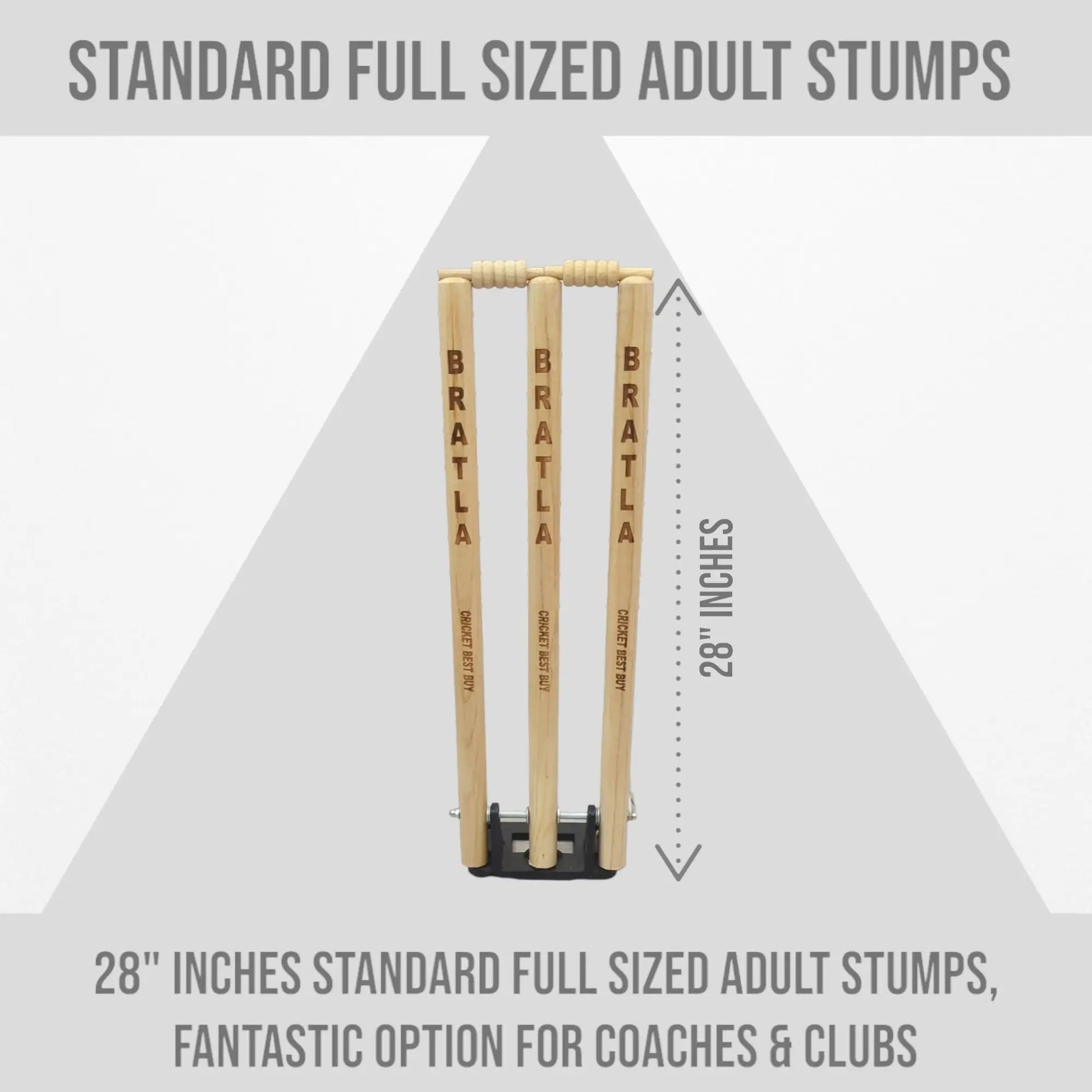 CBB Cricket Spring Back Return Wicket Stumps Pro Metal Base Multi Surface Placement - STUMPS