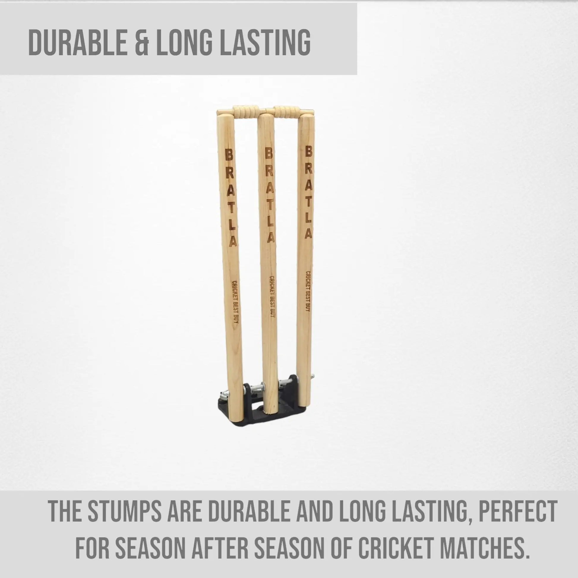 CBB Cricket Spring Back Return Wicket Stumps Pro Metal Base Multi Surface Placement - STUMPS