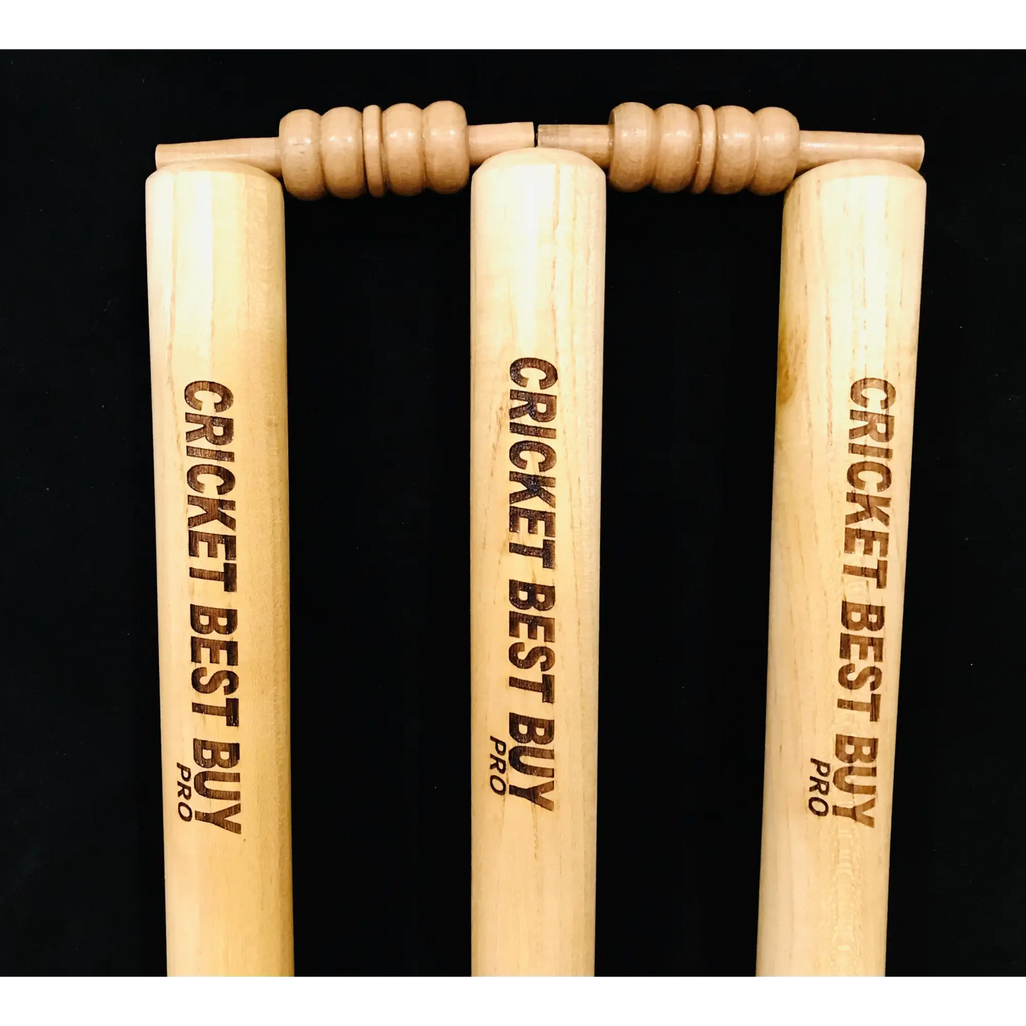 Cricket Wicket Wood Stumps Pro CBB Set of 3 with Bails - STUMPS & BAILS