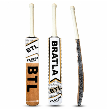 Bratla BTL Coco Player Edition Adult Cricket Bat for Tape Ball & Tennis Ball Cricket - Full Size Premium Coconut Wood Pro Performance Cricket Bat for Street & Match Play